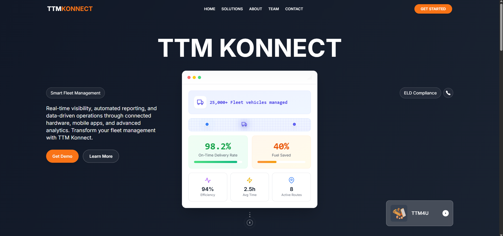 Fleet Management Landing Page